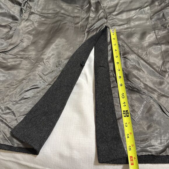 (T7) Bullock Jones Men's Vintage 100% Cashmere Grey Coat, Size 46 R, Long - Picture 6 of 15